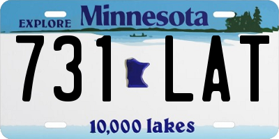 MN license plate 731LAT