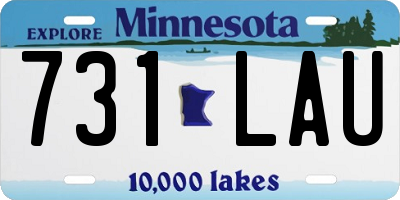 MN license plate 731LAU