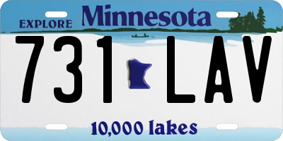 MN license plate 731LAV