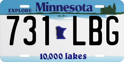 MN license plate 731LBG