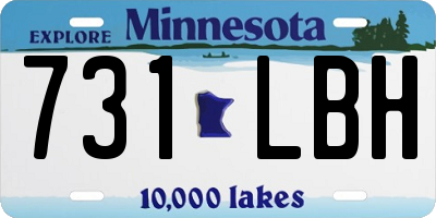 MN license plate 731LBH