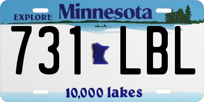 MN license plate 731LBL
