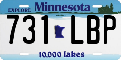 MN license plate 731LBP