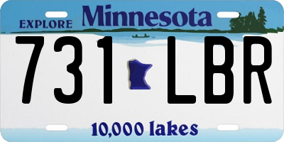 MN license plate 731LBR