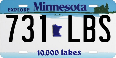 MN license plate 731LBS