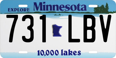 MN license plate 731LBV