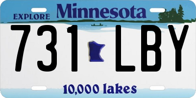 MN license plate 731LBY