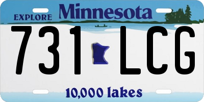 MN license plate 731LCG