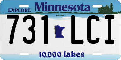 MN license plate 731LCI