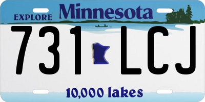 MN license plate 731LCJ