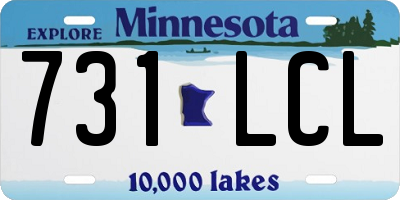 MN license plate 731LCL