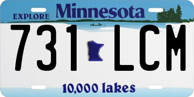 MN license plate 731LCM