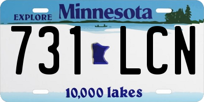 MN license plate 731LCN