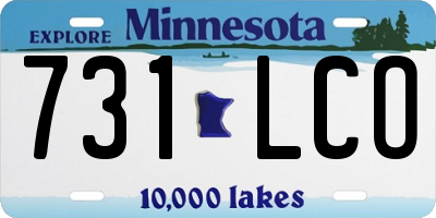 MN license plate 731LCO