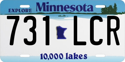MN license plate 731LCR