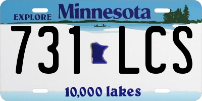 MN license plate 731LCS