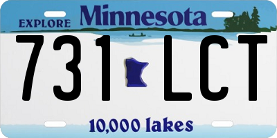 MN license plate 731LCT