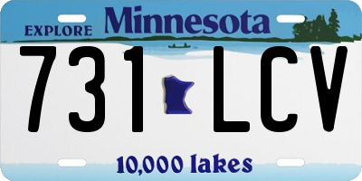MN license plate 731LCV
