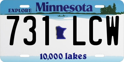 MN license plate 731LCW