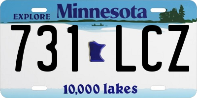 MN license plate 731LCZ