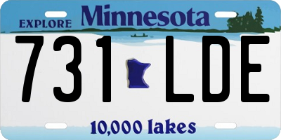 MN license plate 731LDE