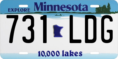 MN license plate 731LDG