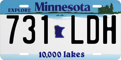 MN license plate 731LDH