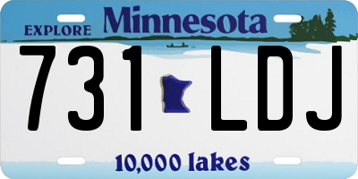 MN license plate 731LDJ