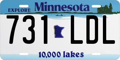 MN license plate 731LDL