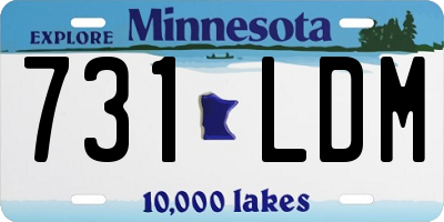 MN license plate 731LDM