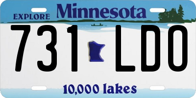 MN license plate 731LDO