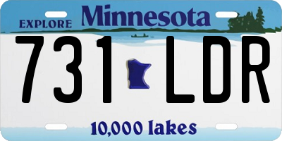MN license plate 731LDR