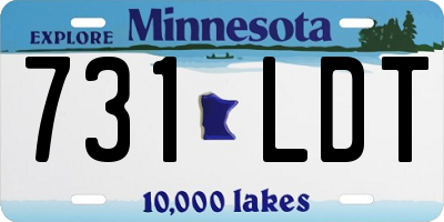 MN license plate 731LDT