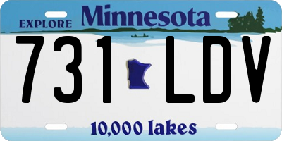 MN license plate 731LDV