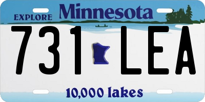 MN license plate 731LEA