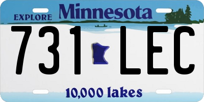 MN license plate 731LEC