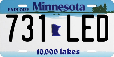 MN license plate 731LED
