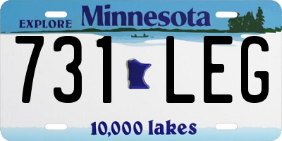 MN license plate 731LEG
