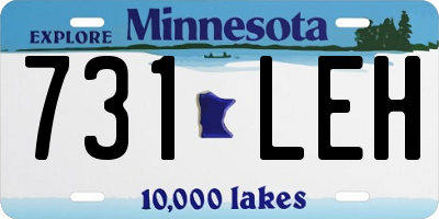 MN license plate 731LEH