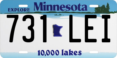 MN license plate 731LEI
