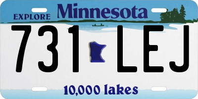 MN license plate 731LEJ