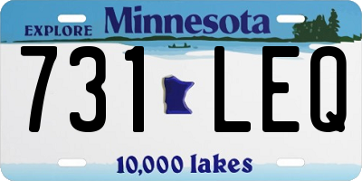 MN license plate 731LEQ