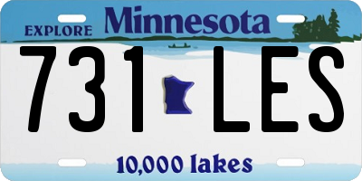 MN license plate 731LES