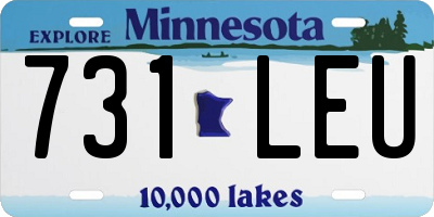 MN license plate 731LEU