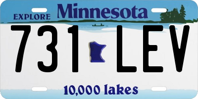 MN license plate 731LEV