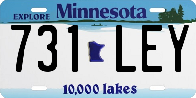 MN license plate 731LEY