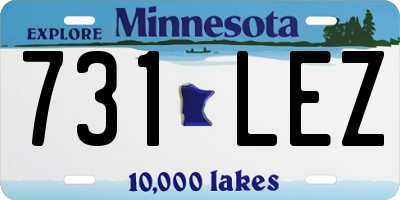 MN license plate 731LEZ