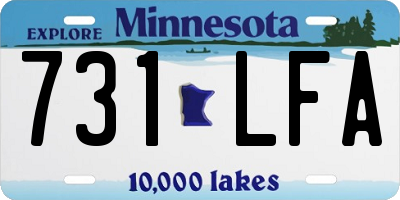 MN license plate 731LFA
