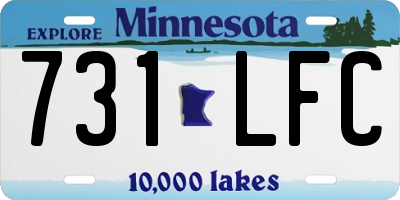 MN license plate 731LFC