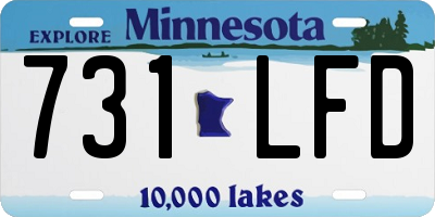 MN license plate 731LFD